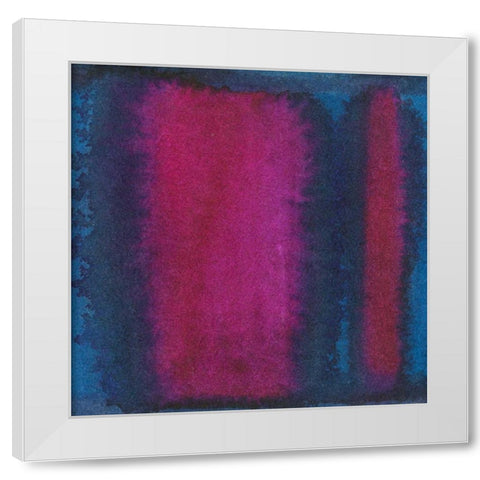 Indigo Meditation I White Modern Wood Framed Art Print by Stramel, Renee W.