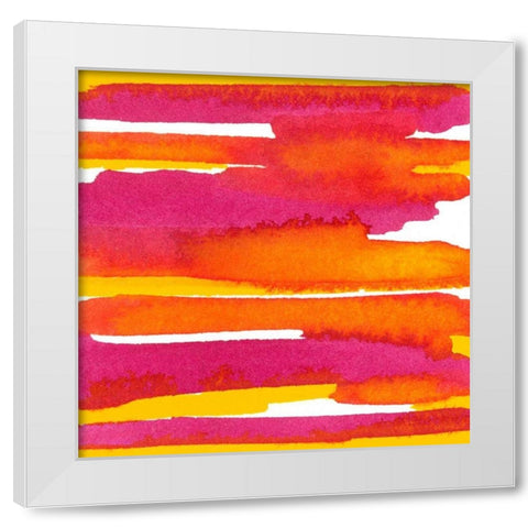 Sunset on Water II White Modern Wood Framed Art Print by Stramel, Renee W.