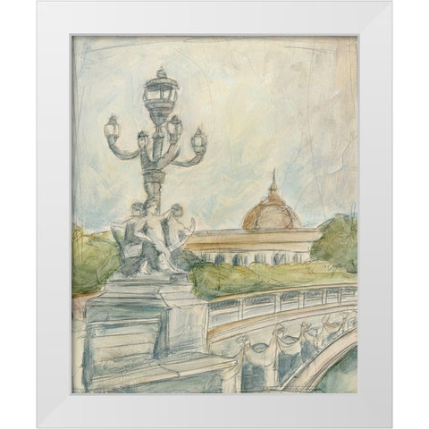 View of Paris IV White Modern Wood Framed Art Print by Harper, Ethan