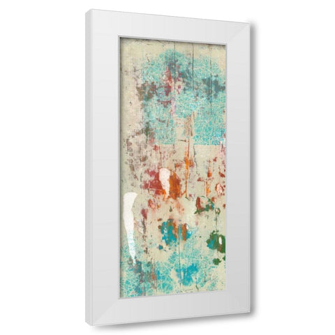 Layers Of Paint I White Modern Wood Framed Art Print by Goldberger, Jennifer