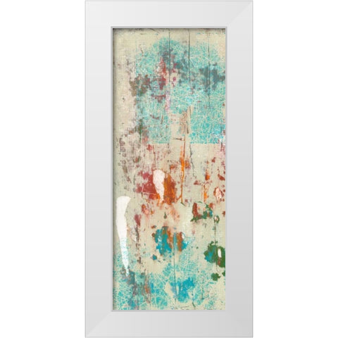 Layers Of Paint I White Modern Wood Framed Art Print by Goldberger, Jennifer