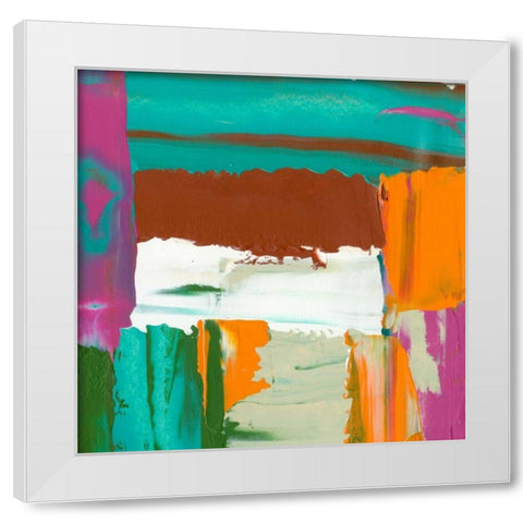 Neon City IV White Modern Wood Framed Art Print by Goldberger, Jennifer