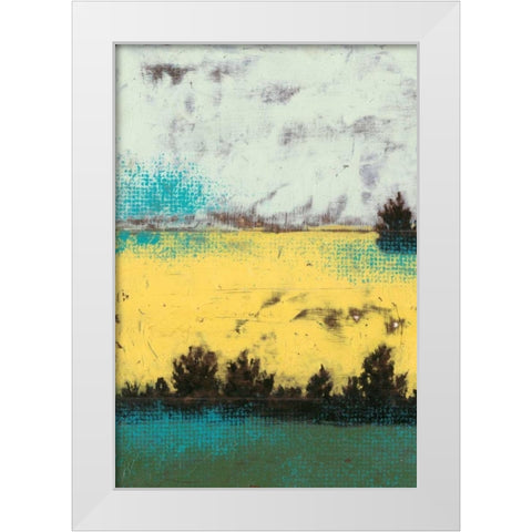 Hedges I White Modern Wood Framed Art Print by Goldberger, Jennifer