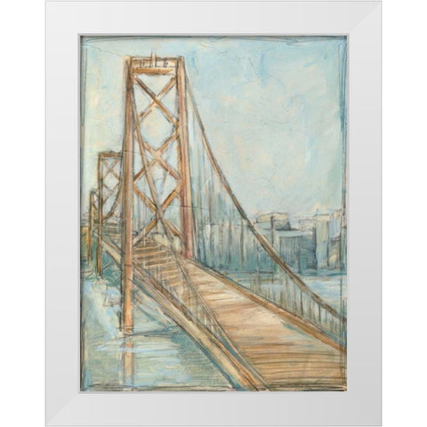 Metropolitan Bridge I White Modern Wood Framed Art Print by Harper, Ethan