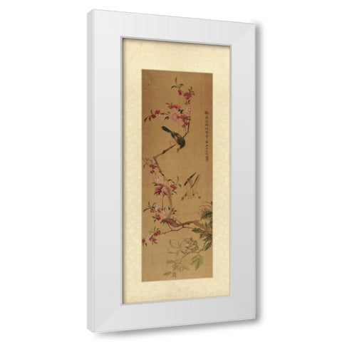 Oriental Silk I White Modern Wood Framed Art Print by Unknown