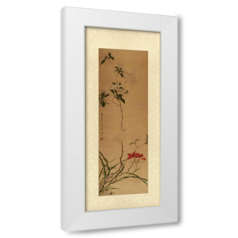 Oriental Silk II White Modern Wood Framed Art Print by Unknown