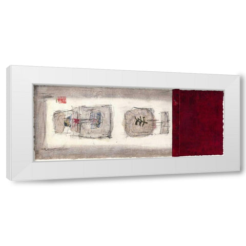 Mauro Tranquility Panel II White Modern Wood Framed Art Print by Mauro