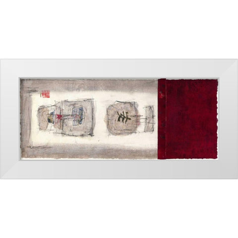 Mauro Tranquility Panel II White Modern Wood Framed Art Print by Mauro