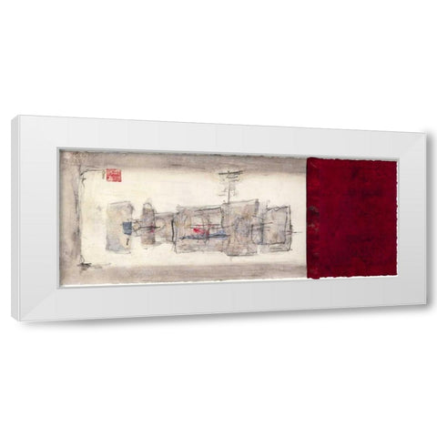 Mauro Tranquility Panel III White Modern Wood Framed Art Print by Mauro