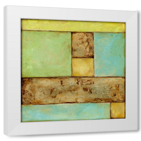 Stained Glass Window I White Modern Wood Framed Art Print by Goldberger, Jennifer