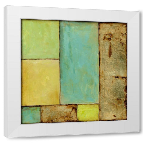 Stained Glass Window II White Modern Wood Framed Art Print by Goldberger, Jennifer