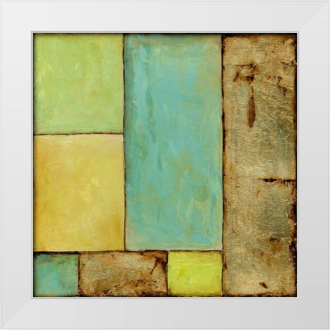 Stained Glass Window II White Modern Wood Framed Art Print by Goldberger, Jennifer