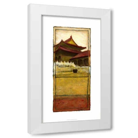 Oriental Panel I White Modern Wood Framed Art Print by Unknown