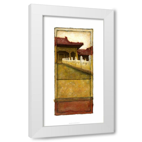 Oriental Panel II White Modern Wood Framed Art Print by Unknown