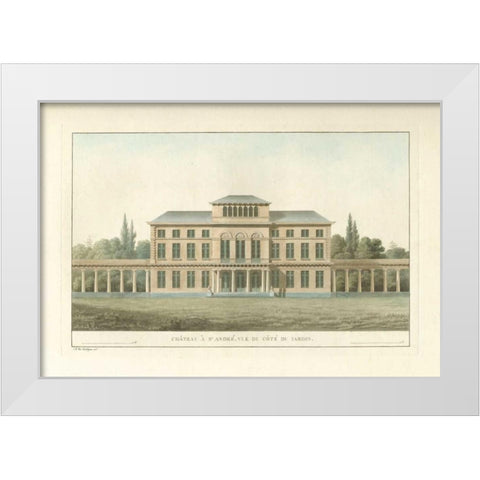 Architectural Rendering I White Modern Wood Framed Art Print by Vision Studio