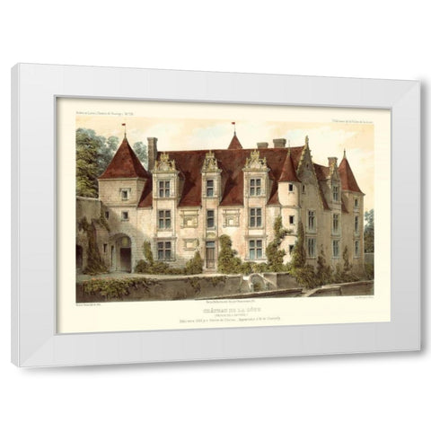 French Chateaux VI White Modern Wood Framed Art Print by Petit, Victor