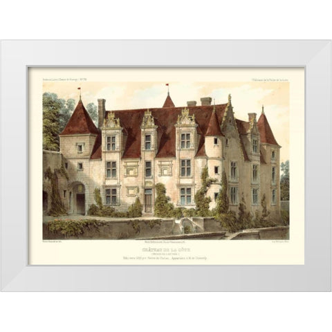 French Chateaux VI White Modern Wood Framed Art Print by Petit, Victor