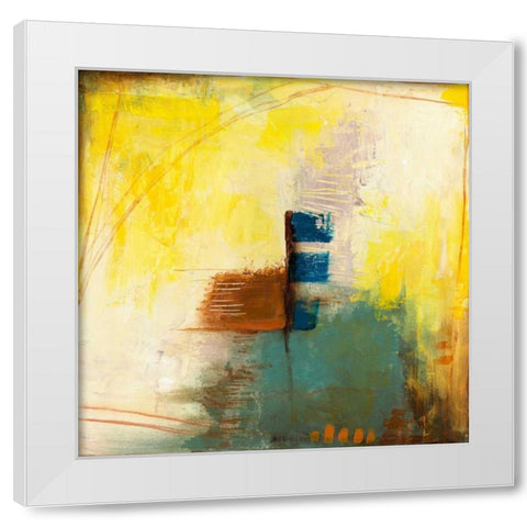 Aquamarine Aura IV White Modern Wood Framed Art Print by Goldberger, Jennifer