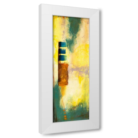 Aquamarine Aura VI White Modern Wood Framed Art Print by Goldberger, Jennifer