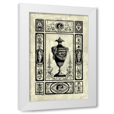 Pergolesi Urn II White Modern Wood Framed Art Print by Pergolesi, Michel