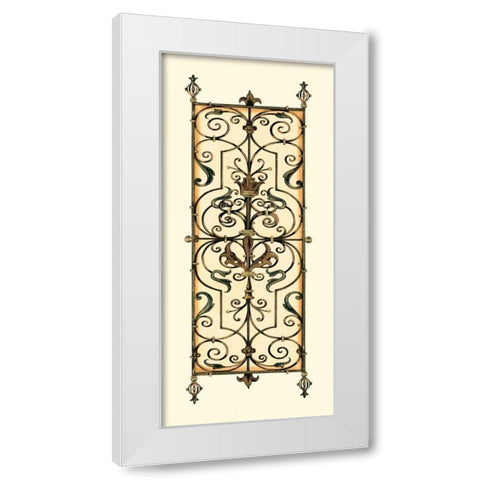 Verdigris Panel I White Modern Wood Framed Art Print by Vision Studio