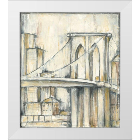 Urban Bridgescape I White Modern Wood Framed Art Print by Goldberger, Jennifer