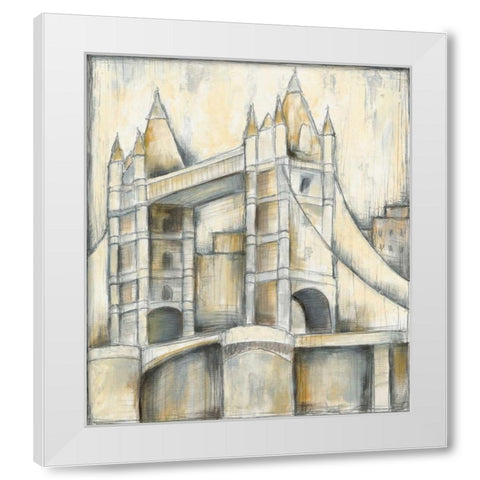 Urban Bridgescape II White Modern Wood Framed Art Print by Goldberger, Jennifer