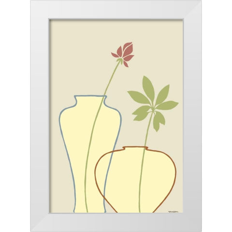 Linear Vessels I White Modern Wood Framed Art Print by Lam, Vanna