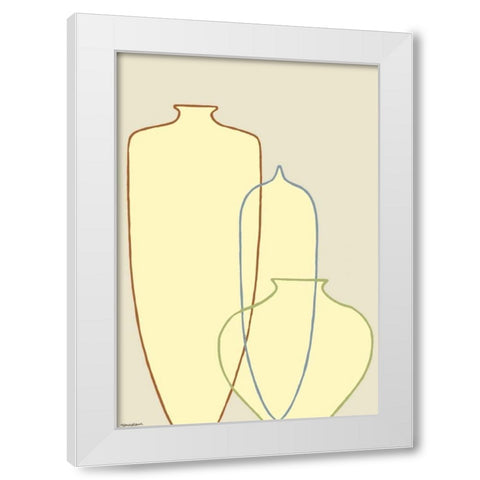 Linear Vessels IV White Modern Wood Framed Art Print by Lam, Vanna