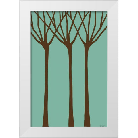 Dichromatic Elms I White Modern Wood Framed Art Print by Lam, Vanna