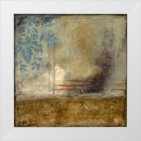 Patina V White Modern Wood Framed Art Print by Goldberger, Jennifer