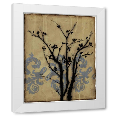 Branch in Silhouette II White Modern Wood Framed Art Print by Goldberger, Jennifer