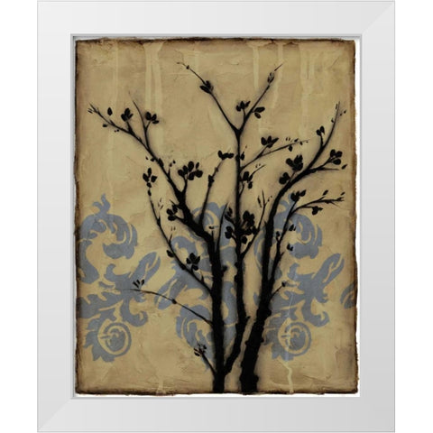 Branch in Silhouette II White Modern Wood Framed Art Print by Goldberger, Jennifer