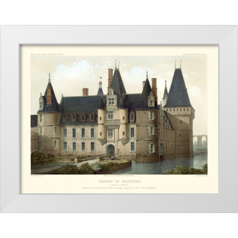 Petite French Chateaux II White Modern Wood Framed Art Print by Petit, Victor