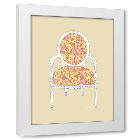 Decorative Chair I White Modern Wood Framed Art Print by Zarris, Chariklia