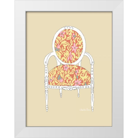 Decorative Chair I White Modern Wood Framed Art Print by Zarris, Chariklia