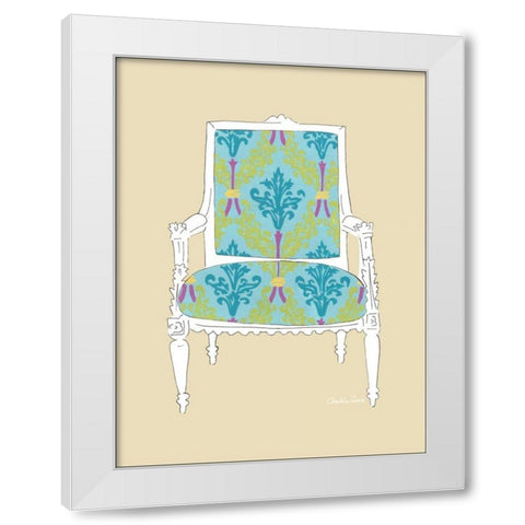 Decorative Chair III White Modern Wood Framed Art Print by Zarris, Chariklia