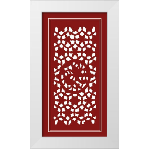 Shoji Screen in Cinnabar II White Modern Wood Framed Art Print by Vision Studio
