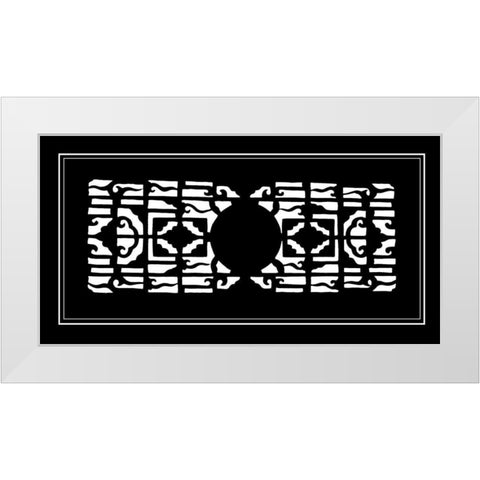 Shoji Screen in Ebony I White Modern Wood Framed Art Print by Vision Studio