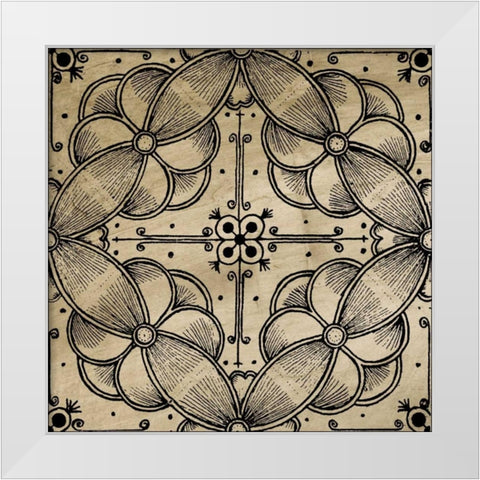 Intricate Detail II White Modern Wood Framed Art Print by Vision Studio