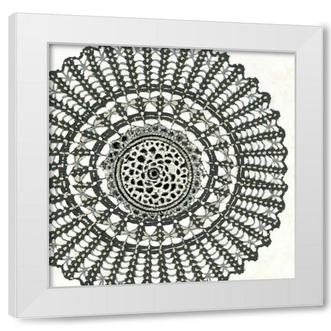 Abstract Rosette II White Modern Wood Framed Art Print by Zarris, Chariklia