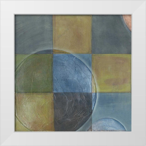 Circumspect III White Modern Wood Framed Art Print by Vess, June Erica