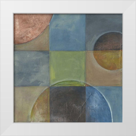 Circumspect IV White Modern Wood Framed Art Print by Vess, June Erica