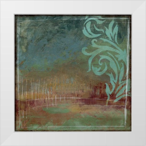 Lush Filigree I White Modern Wood Framed Art Print by Goldberger, Jennifer