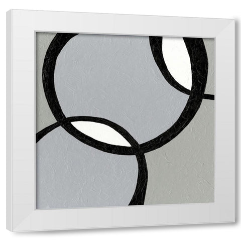 Ellipse I White Modern Wood Framed Art Print by Holland, J.
