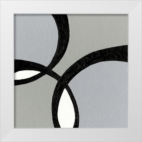 Ellipse II White Modern Wood Framed Art Print by Holland, J.