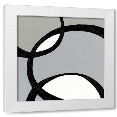 Ellipse III White Modern Wood Framed Art Print by Holland, J.