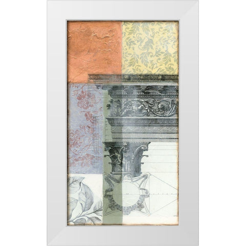 Neo Victorian Collage III White Modern Wood Framed Art Print by Goldberger, Jennifer