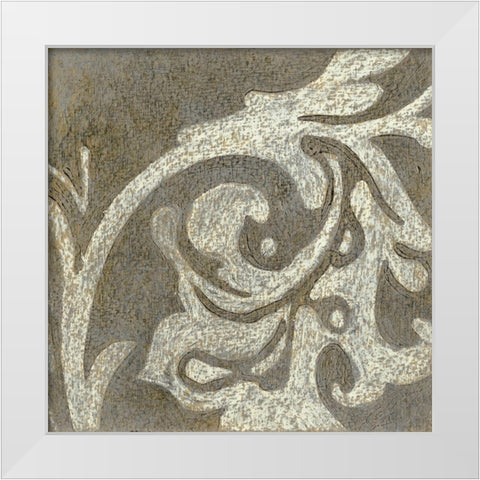 Rococo III White Modern Wood Framed Art Print by Wyatt Jr., Norman