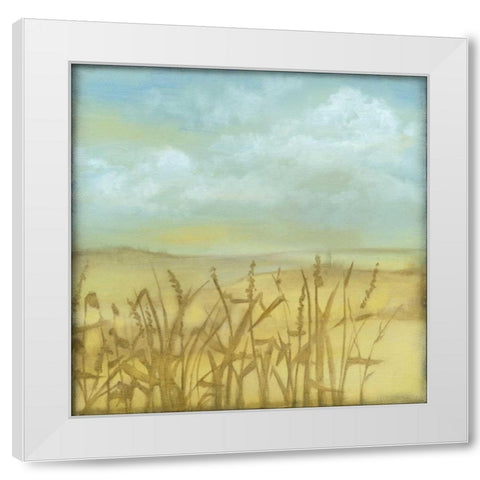 Through the Wheatgrass I White Modern Wood Framed Art Print by Goldberger, Jennifer